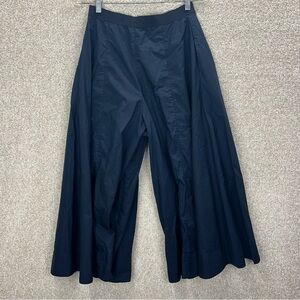 Imperfect COS extreme wide leg pants 100% cotton stretchy waist pockets gaucho